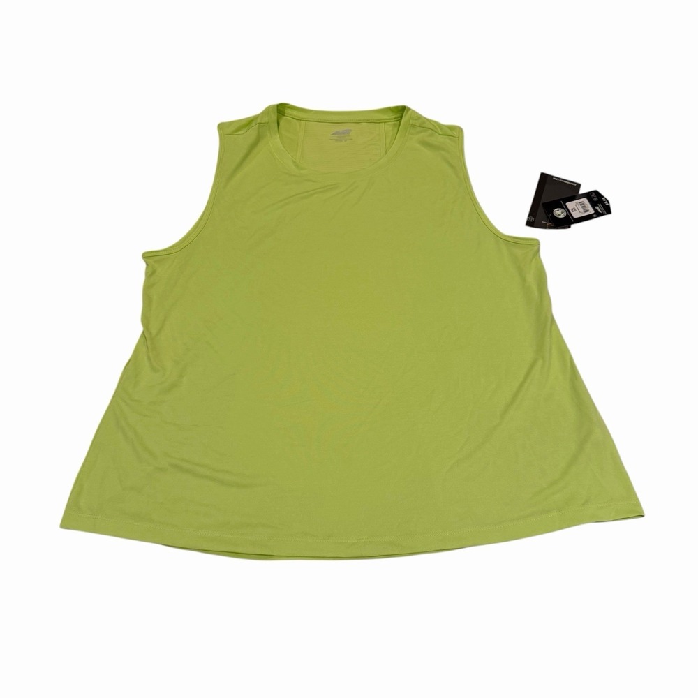 Avia Performance Tank Top Womens XXL Neon Green Moisture Wicking‎ Stretch Active